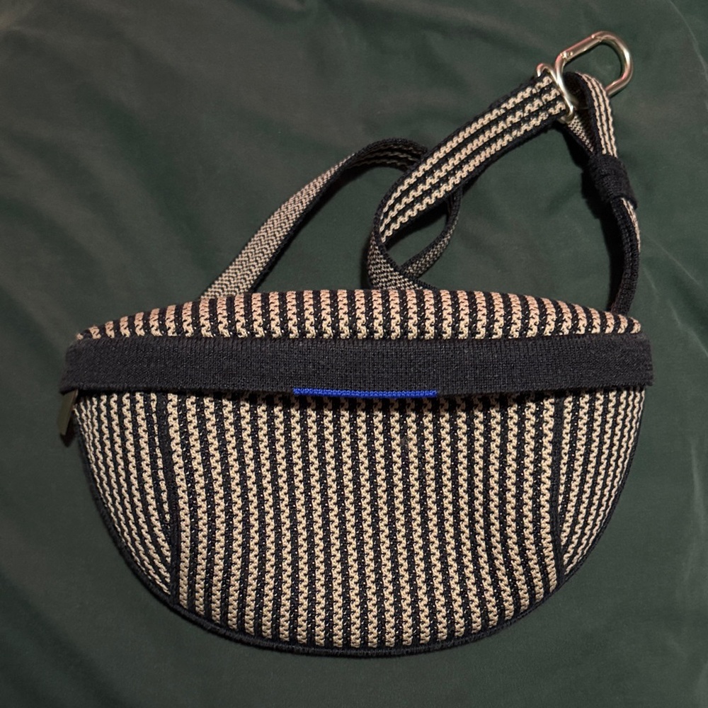 Rothy's Black and Tan Crossbody Bag